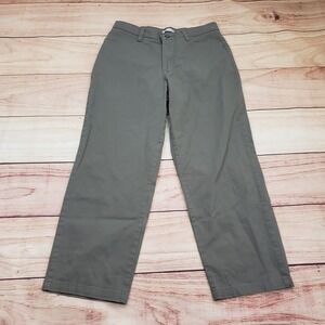 Lee Pants Womens 10 Gray‎ At The Waist Straight Leg Casual Career Trousers